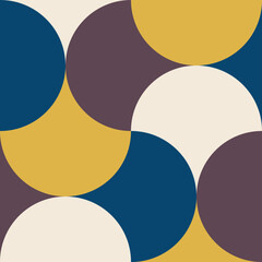 Geometric minimalist seamless bauhaus pattern
