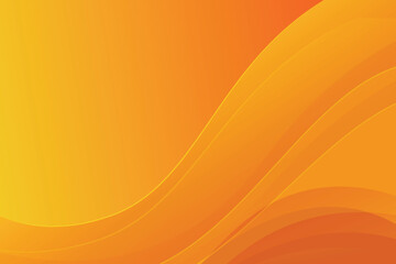 Orange background with curve lines. Vector
