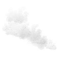 white smoke on white transparent background, Clouds