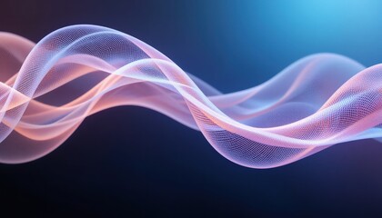 Fototapeta premium Dynamic wave patterns in digital art studio environment graphic visualization abstract design futuristic aesthetics