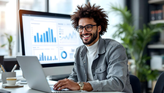 Business online presence SEO training and communication with optimization marketing strategy and analytics of worker. Web development and SEO for top search engine rankings