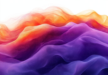 Smooth orange and purple gradient blend with soft blurred shapes and curves in light gray, white, violet, dark blue, and orange, perfect for modern and aesthetic designs