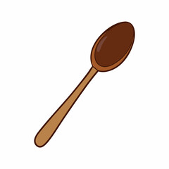wooden spoon isolated on white