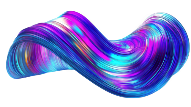 Abstract Twisted Colorful Shape Design
