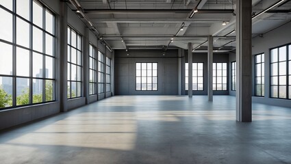 Spacious modern gallery bathed in natural light