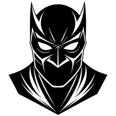 Masked Face Silhouette Vector