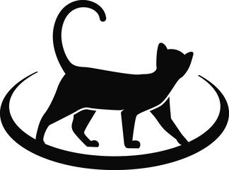 black cat silhouette  Animals icon 