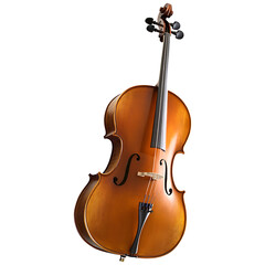 Obraz premium Beautifully crafted cello with fine tuning pegs and curved body, high resolution photo