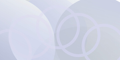 White geometric abstract background overlap layer on bright space. Modern graphic design element circles style concept for banner.