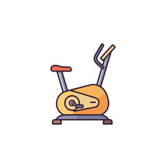 Fitness bike illustration in a minimalist style  