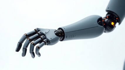 Innovative robotic arm showcasing advanced technology and design in a modern laboratory setting