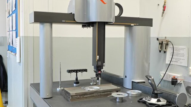 CMM Machine Performing Precision Inspection in Manufacturing Quality Control