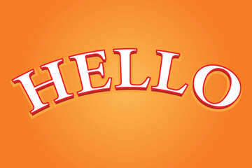 Hello 3d editable cartoon text effect © Fatema