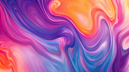 Obraz premium Fluid Abstract Digital Art with Vibrant Color Transitions