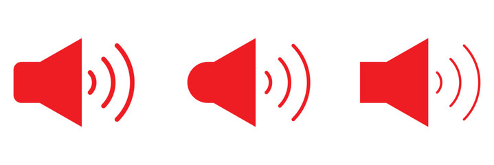 Speaker icon vector isolated on white background. Volume icon. Loudspeaker icon vector. Audio. Sound