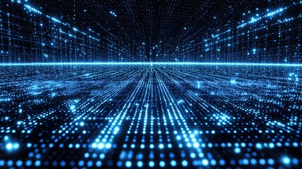 A digital matrix of glowing fiber-optic lines, symbolizing the vast, interconnected world of high-speed communication.