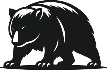 wombat vector silhouette