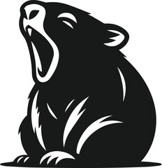 wombat vector silhouette