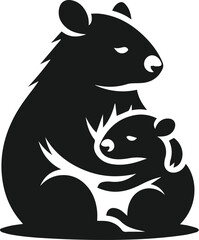wombat vector silhouette