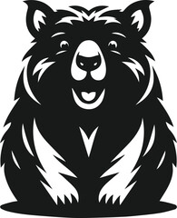 Fototapeta premium wombat vector silhouette