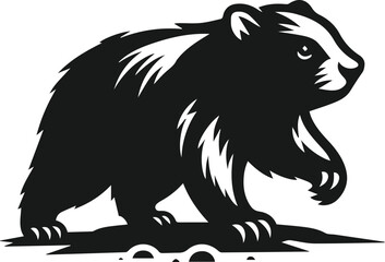 Fototapeta premium wombat vector silhouette