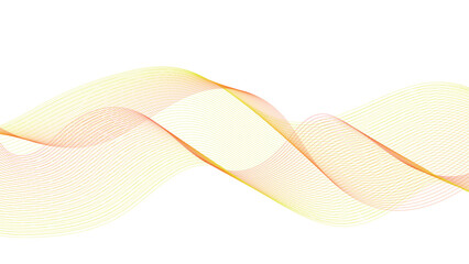 Abstract Wave Lines in Warm Red and Yellow Tones