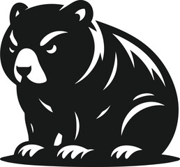 wombat vector silhouette