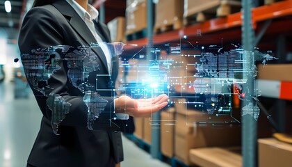 Innovative digital transformation in industrial warehousing enhancing efficiency with technology