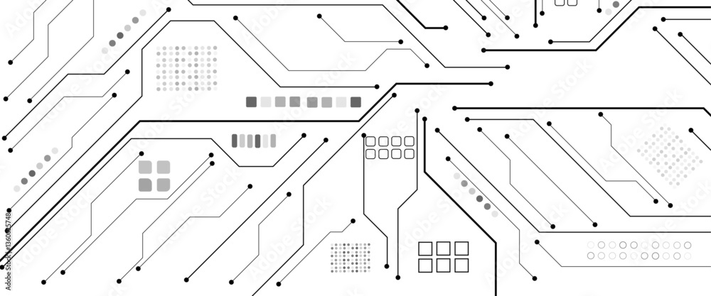 Aufkleber vector abstract technology on white background, abstract technology circuit diagram on white backgro