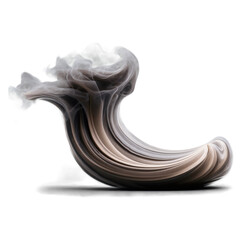 Abstract Smoke Sculpture in Brown and Gray Tones