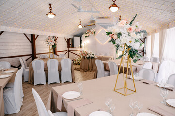 Beautiful restaurant, wedding banquet hall