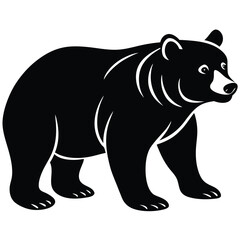 Naklejka premium AdoBrown-Bear Icon, Animal Solid Iconbe Illustrator Artwork