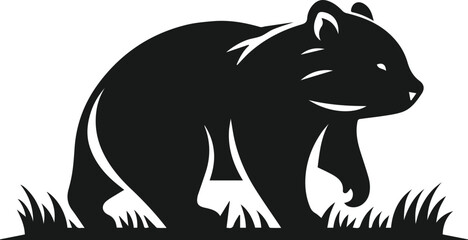 wombat vector silhouette