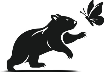 wombat vector silhouette