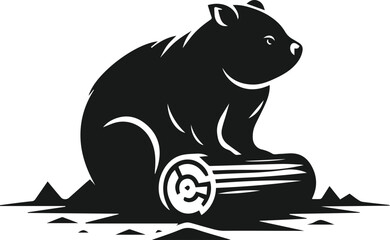 wombat vector silhouette