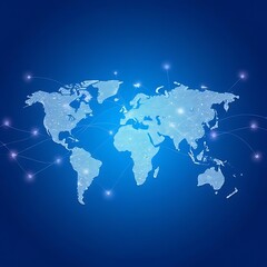 Fototapeta premium blue world map background
