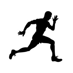 Running Silhouette Vector Illustration