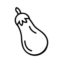 Eggplant vegetable icon in outline style