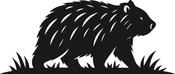 wombat vector silhouette