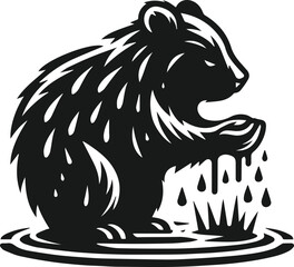 wombat vector silhouette
