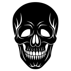Skull Face Silhouette Vector
