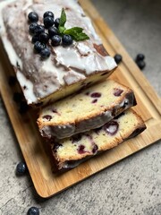 Glazed Blueberry Poundcake