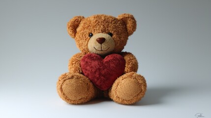 Obraz premium Teddy bear holding a heart (2)