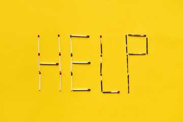 Help, crisis concept