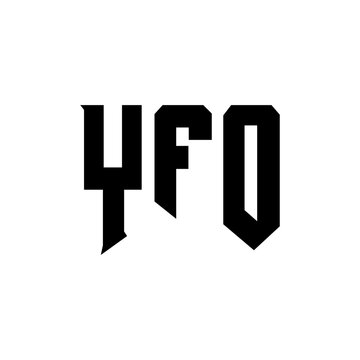 YFO letter logo design for technology company. YFO logo design black and white color combination. YFO logo, YFO vector, YFO design, YFO icon, YFO alphabet. YFO typography logo design.