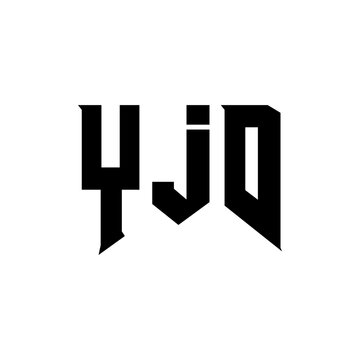YJD letter logo design for technology company. YJD logo design black and white color combination. YJD logo, YJD vector, YJD design, YJD icon, YJD alphabet. YJD typography logo design.