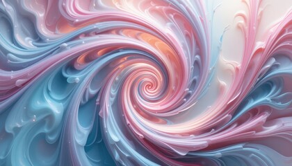 Obraz premium Swirling abstract art creation digital artwork colorful patterns modern design studio vibrant environment conceptual expression