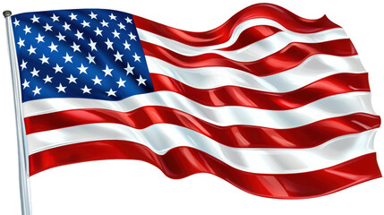 Fototapeta premium American Flag Waving in the Wind