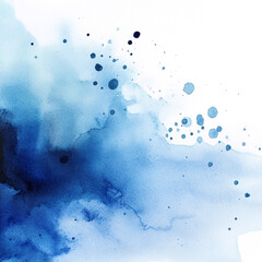 Watercolor Wildflowers In Shades Of Blue And Yellow