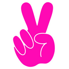 Pink peace sign